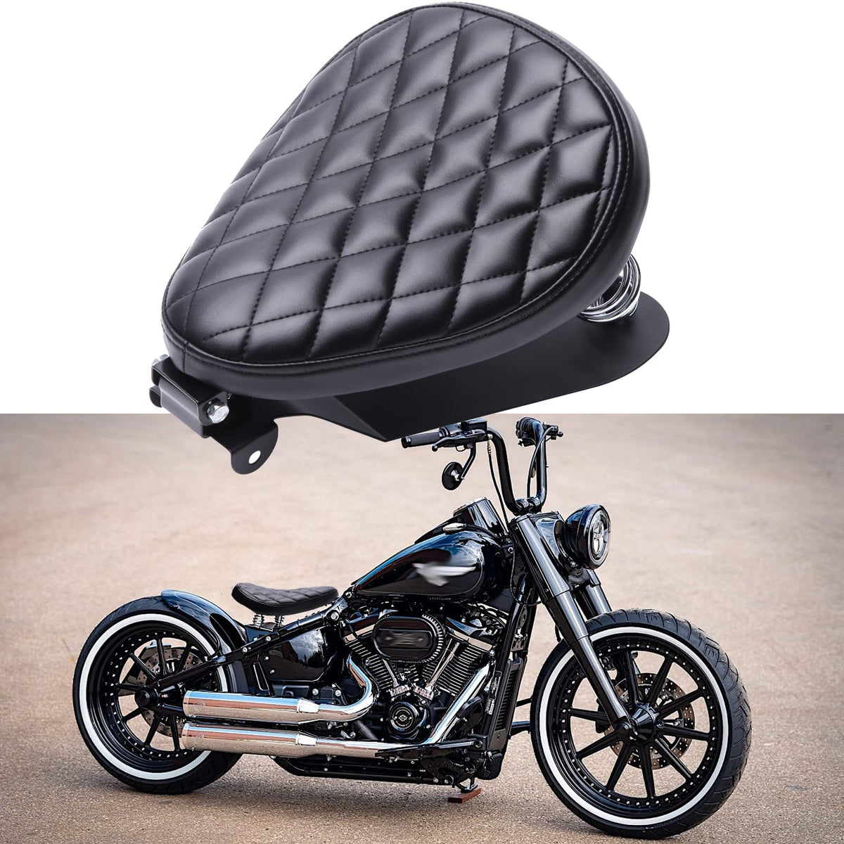 DREAMIZER solo seat front view showing classic styling and improved ergonomics