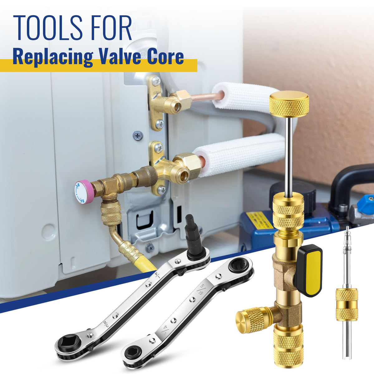 Dreyoo brass core remover close-up highlighting sealing O-ring to prevent leaks