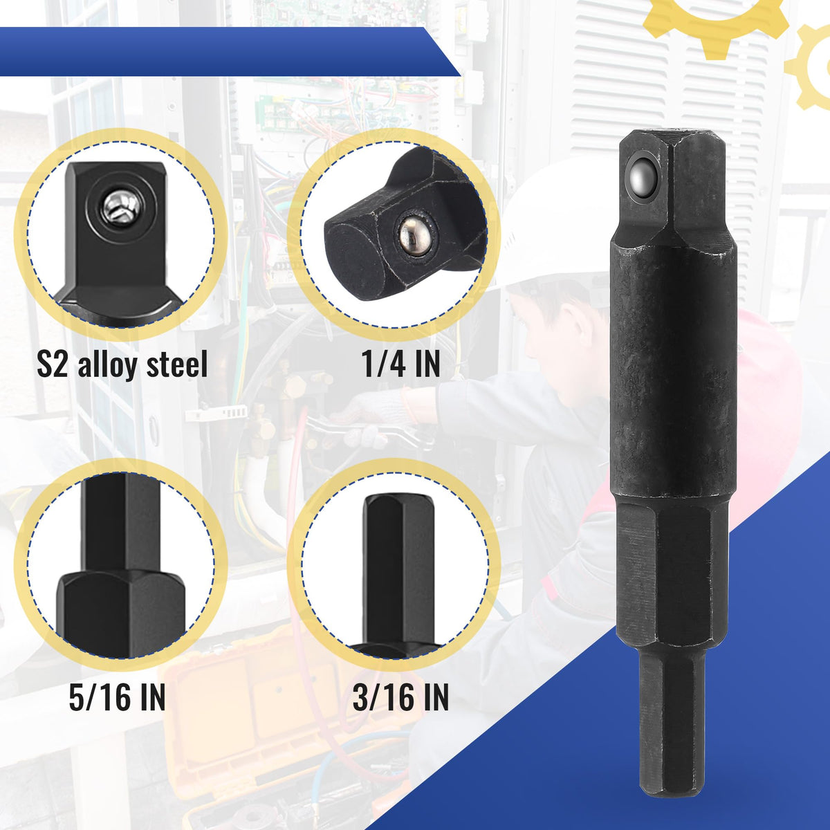 Dreyoo wrench beside ruler for scale to display compact, jobsite-friendly size