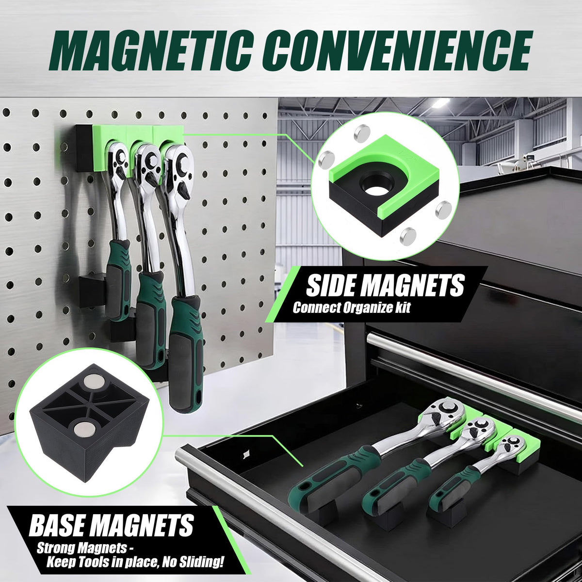 Dreyoo bright green size markings for quick ratchet identification