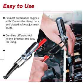 Dreyoo valve tool blade profile visibility showing alignment window for accurate engagement