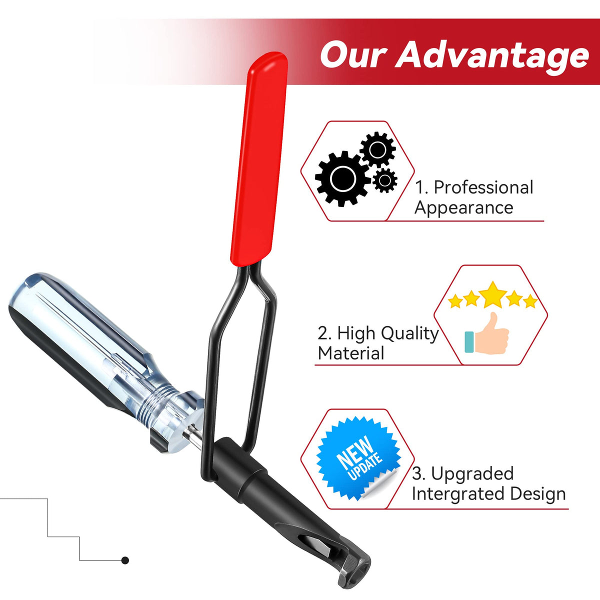 Dreyoo valve tool size scale comparison with ruler highlighting 8-inch side handle for extra leverage