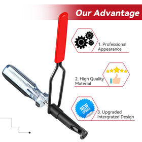 Dreyoo valve tool size scale comparison with ruler highlighting 8-inch side handle for extra leverage