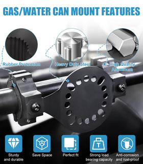 Drieaco aluminum bracket clamped to roll bar providing stable mount benefit