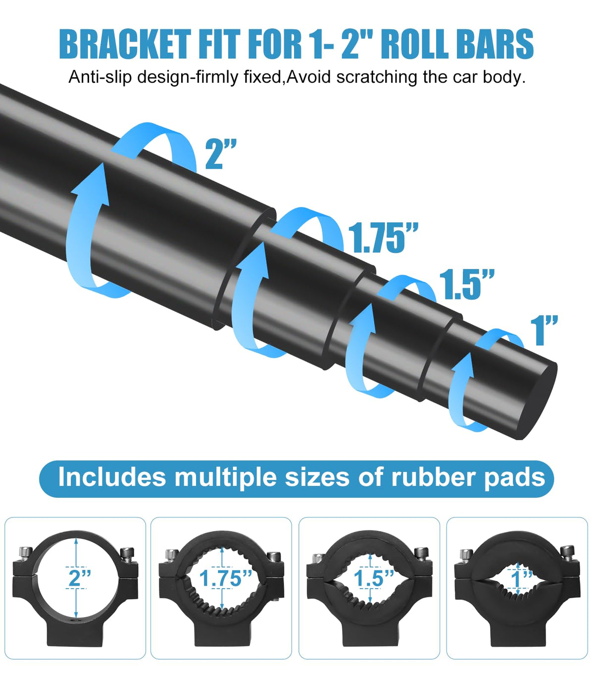 Drieaco rubber inserts detail protecting can and reducing vibration benefit