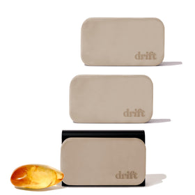 drift amber stone front packaging showing 3-pack and clip benefit