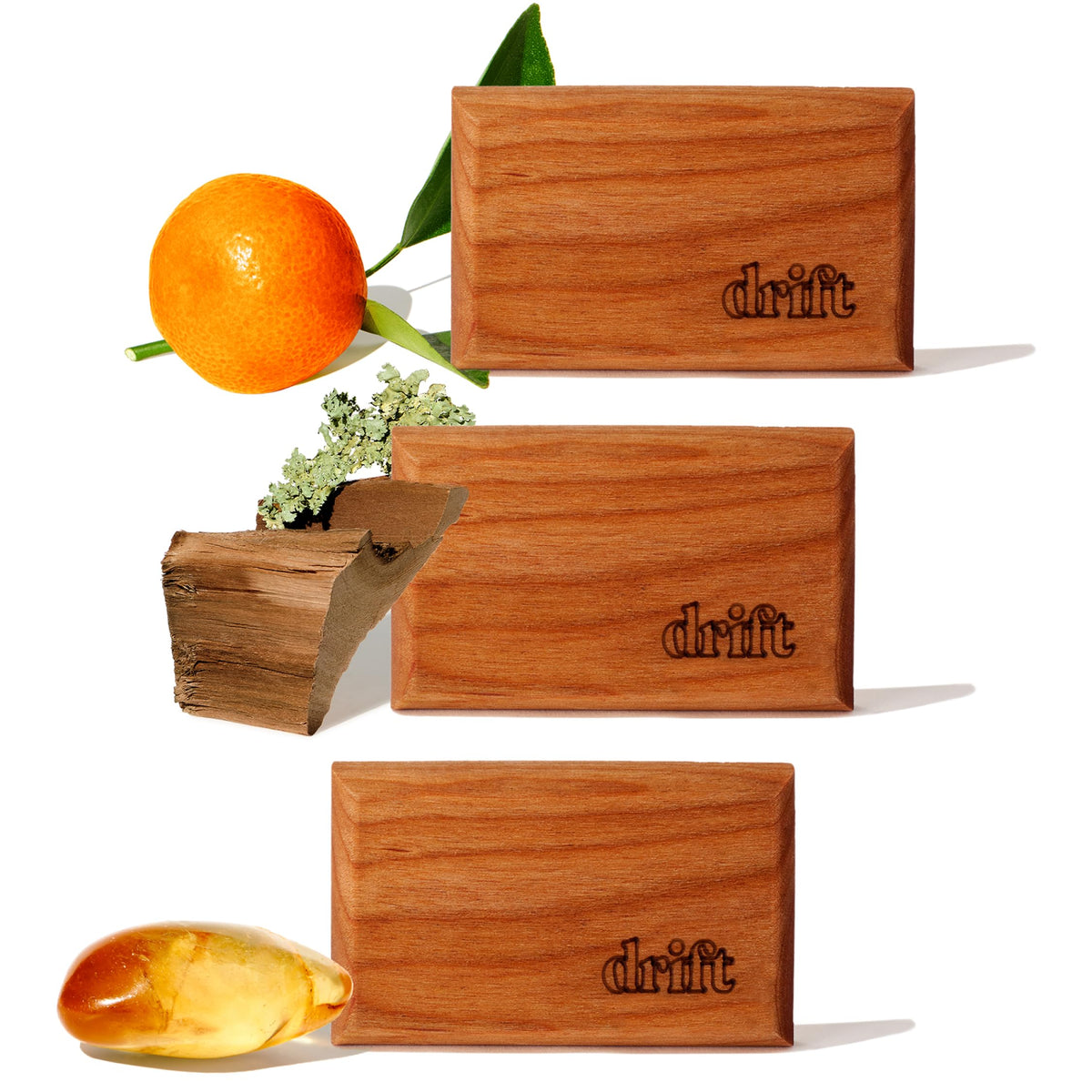 drift wooden air freshener front packaging showing product and brand - clean scent solution