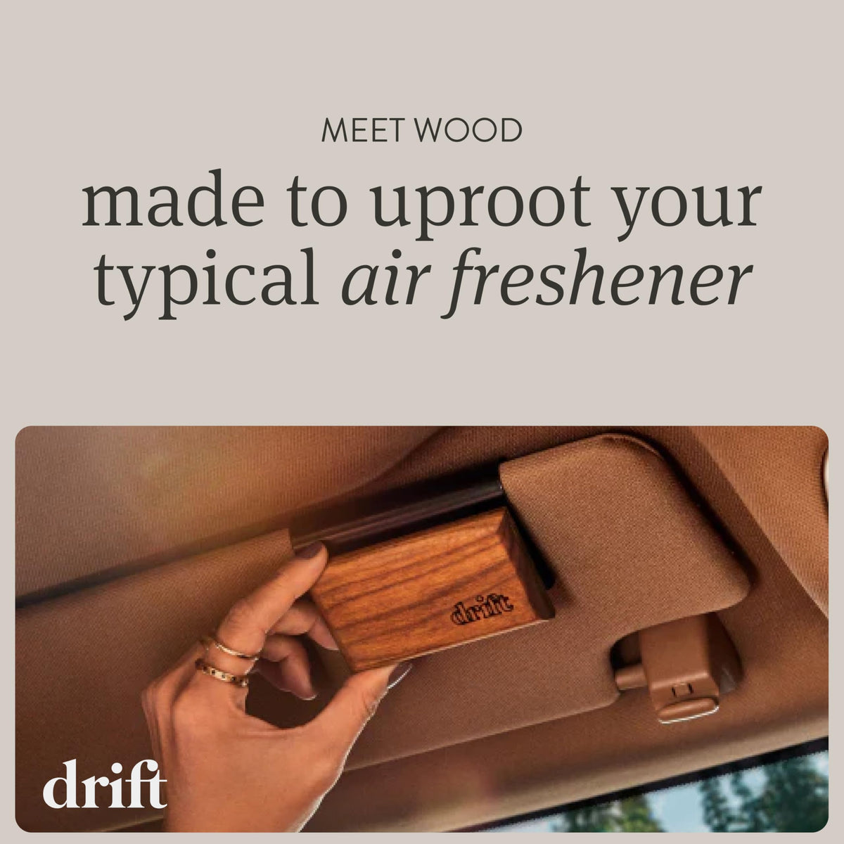 drift wood grain closeup revealing texture and porous surface, shows natural diffusion benefit