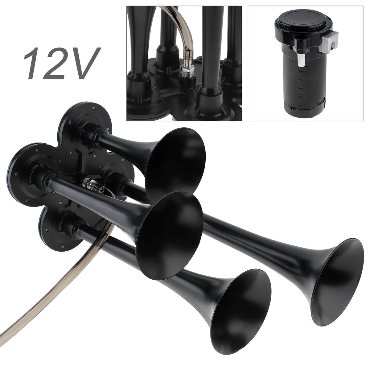 DriSentri horn mounted on boat transom portraying marine-ready signaling