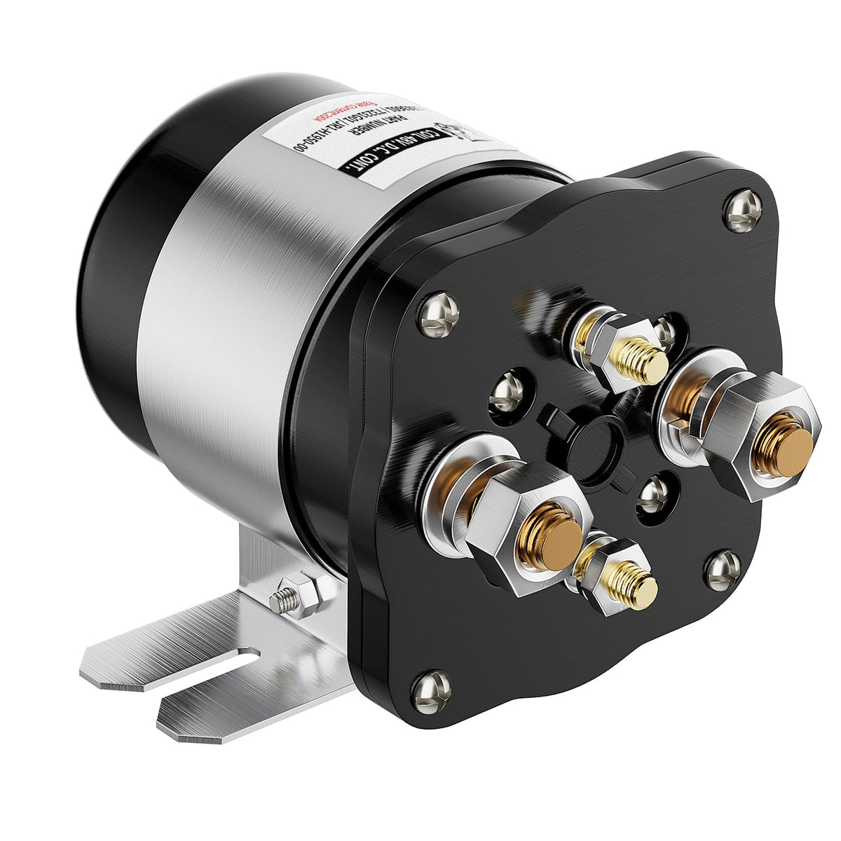 DRIVE UP solenoid front view showing mounting flanges and terminals for easy fit
