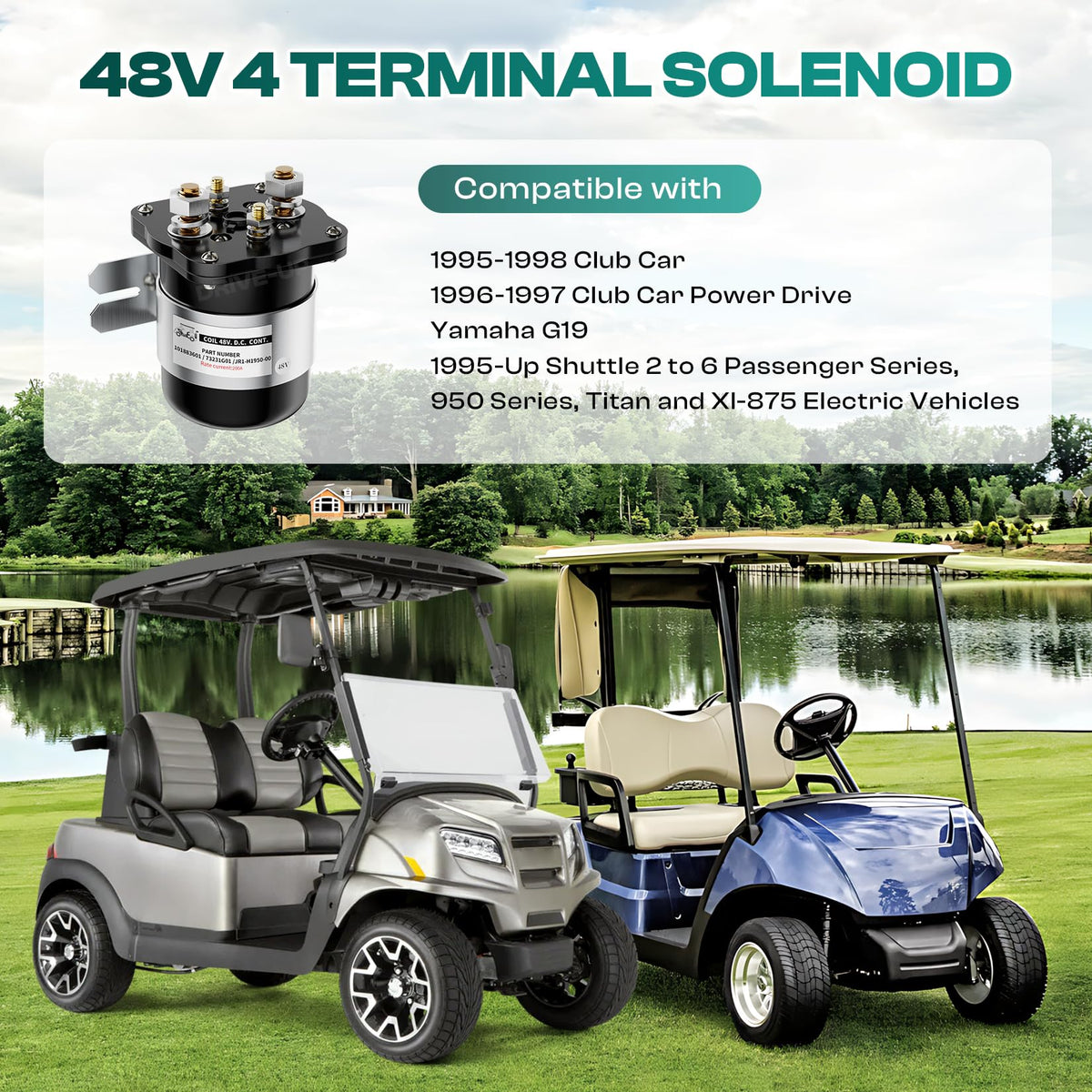 DRIVE UP solenoid packaging and label identifying model and OEM cross-references