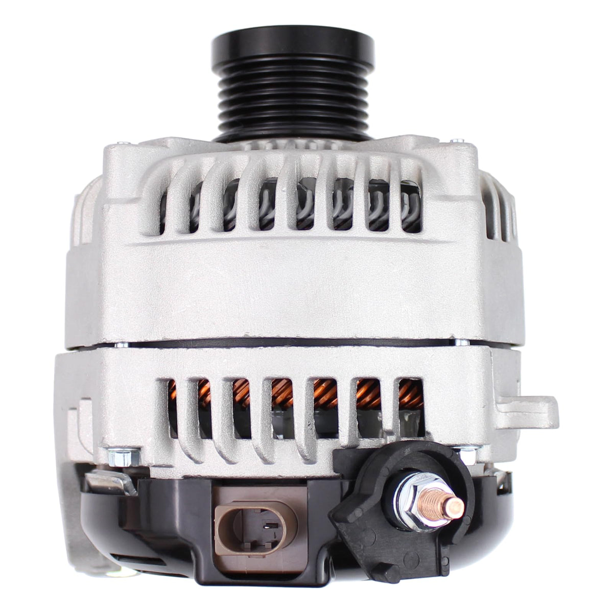 DriveFix alternator next to ruler showing scale for sizing and fit confirmation benefit
