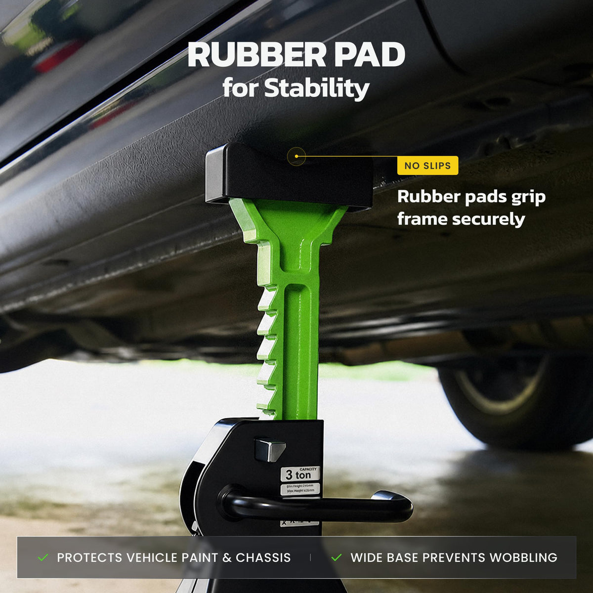 DriveUpTools riser detail demonstrating height adjustment security