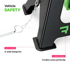 DriveUpTools next to ruler showing size and fit for low-clearance vehicles