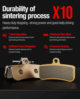 DriveXpwr pads installed on Talaria Sting demonstrating quiet braking