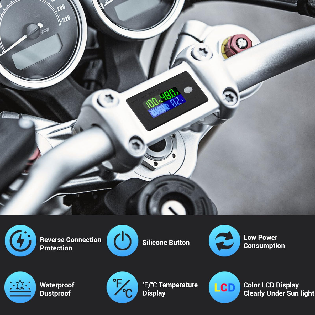 DROK rear wiring and connection details for quick, reliable installation