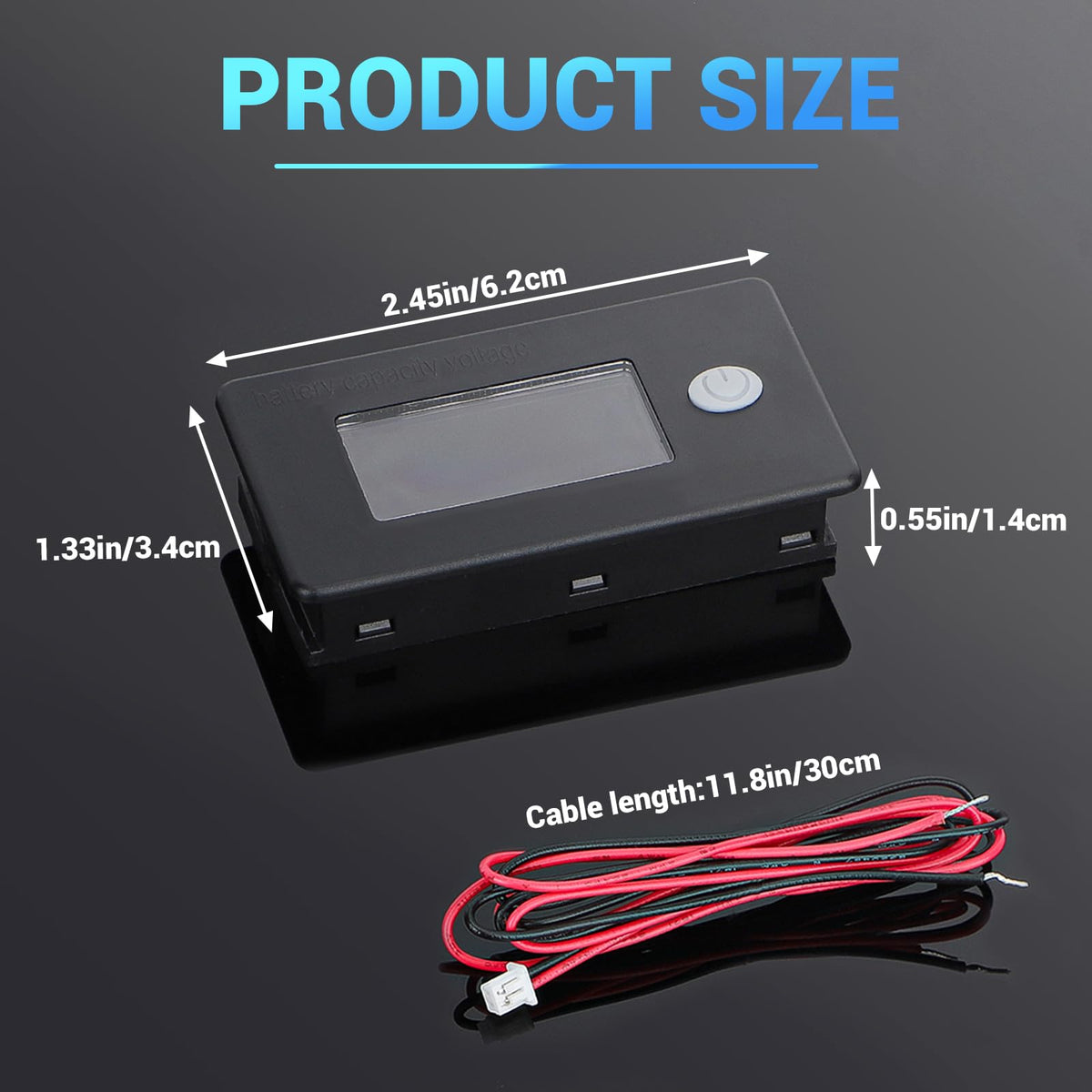 DROK size and scale with ruler to confirm compact panel fitting