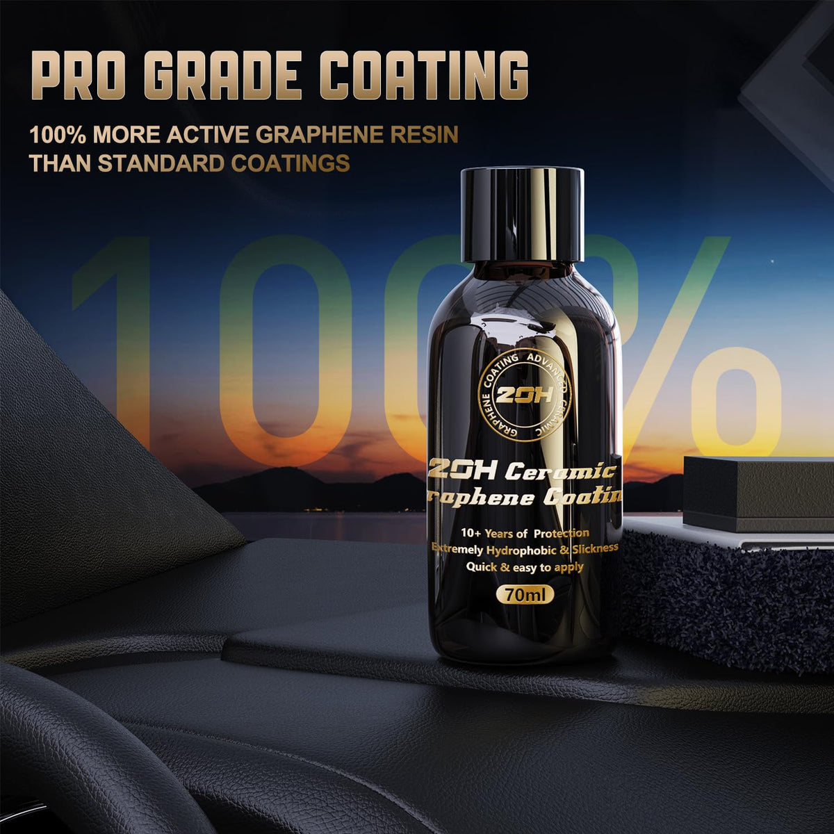 DRONAR close-up of graphene ceramic texture highlighting durable finish