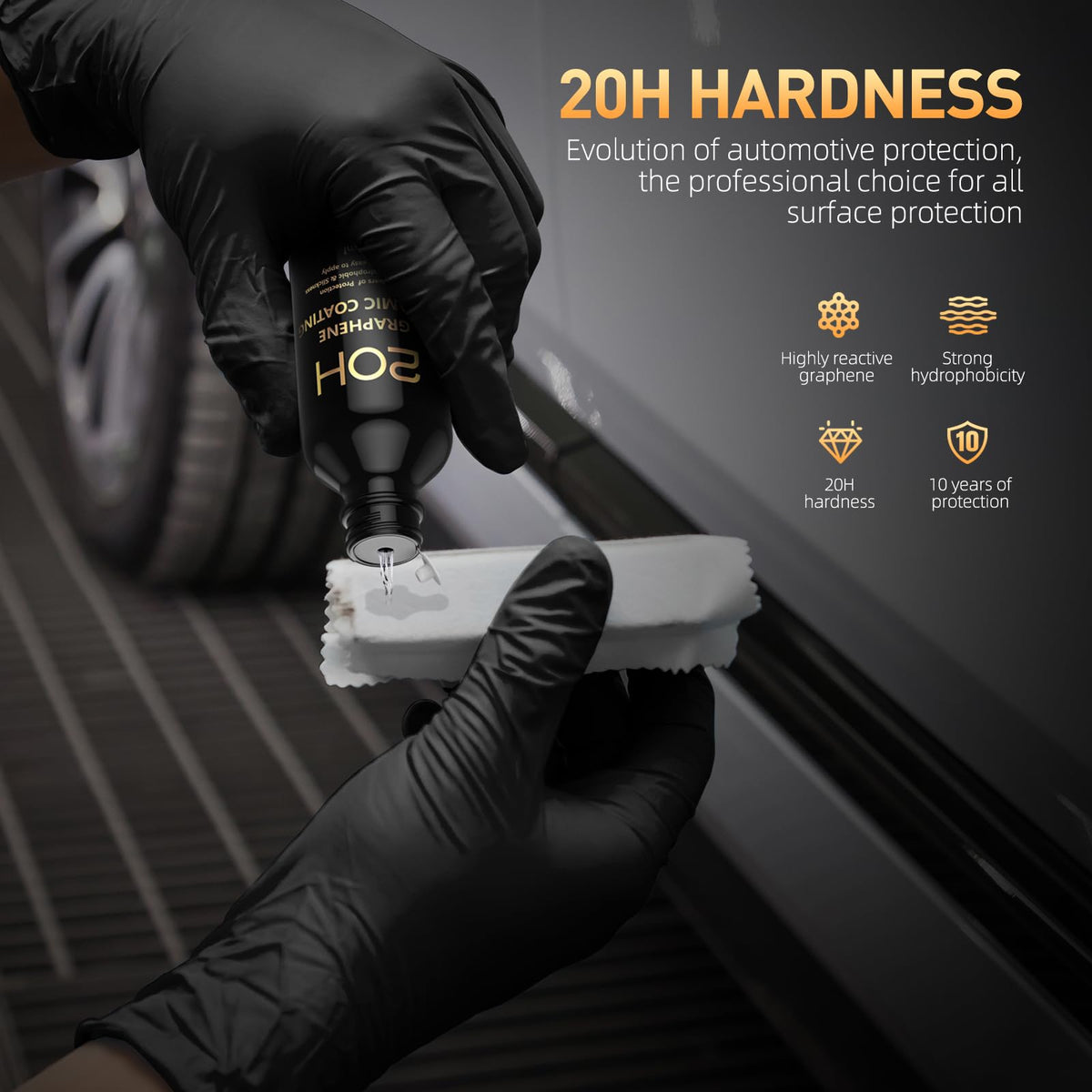 DRONAR paint close-up highlighting ultra-high gloss finish
