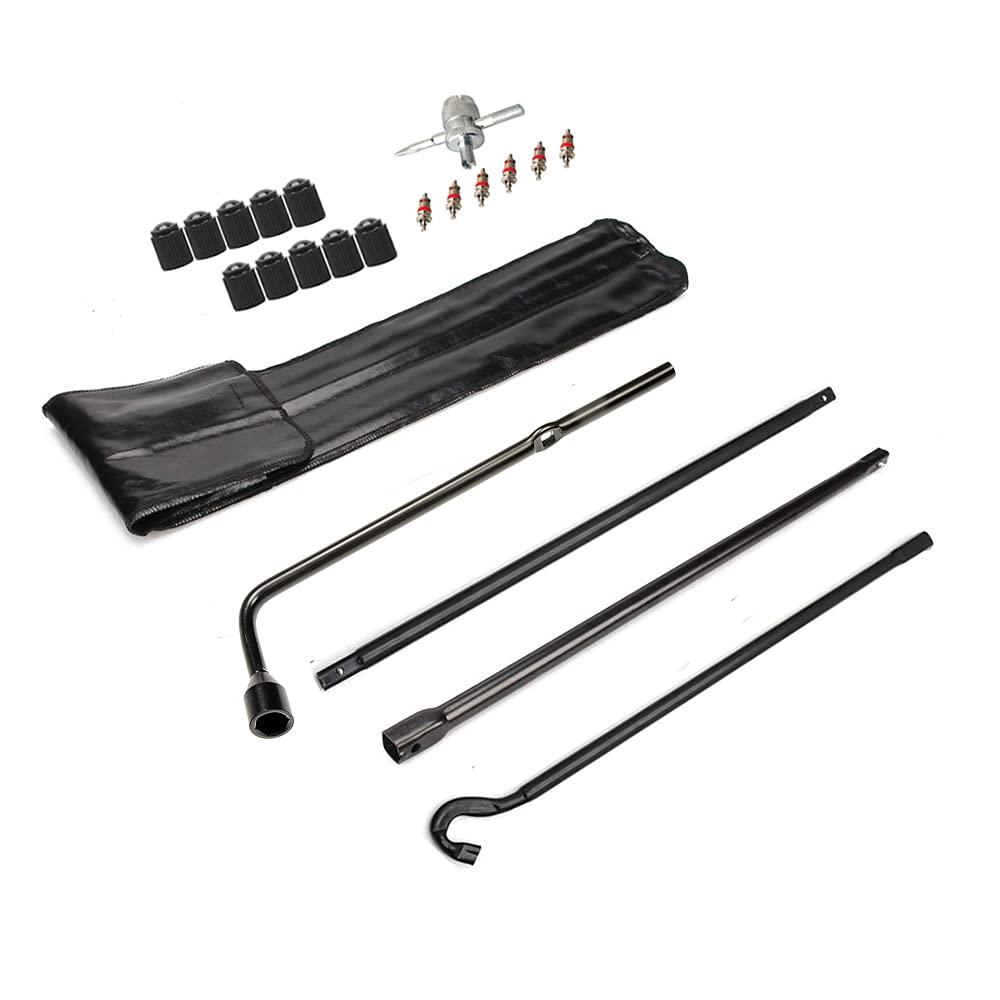 Dr.Roc spare tire tool kit front view showing compact bag and components for quick roadside use