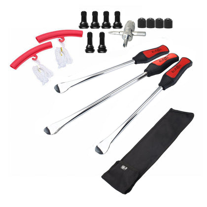 Dr.Roc front view of complete tire tool kit showing all components and portability benefit