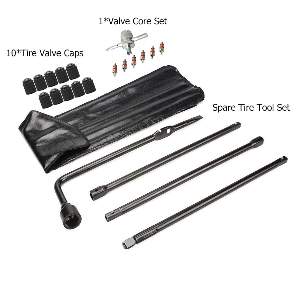 Dr.Roc tool kit in use lowering a vehicle spare for practical field reliability