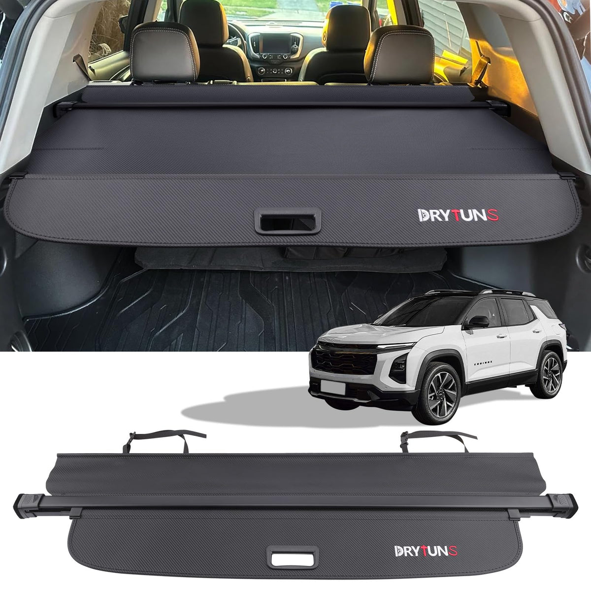 Drytuns front view installed in Chevy Equinox showing clean fit and privacy