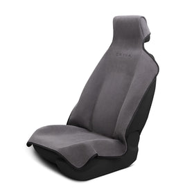Dryva front view of seat cover showing full protection and neat fit