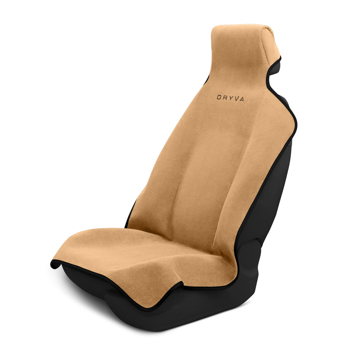DryvaSeat front view on car seat showing full coverage and easy protection