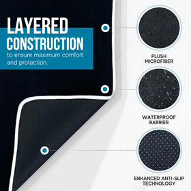 Dryva with dog in car highlighting pet-friendly protection and cleanliness