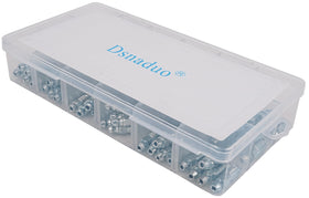 Dsnaduo screws beside coin for scale, visualizes size range for confident selection