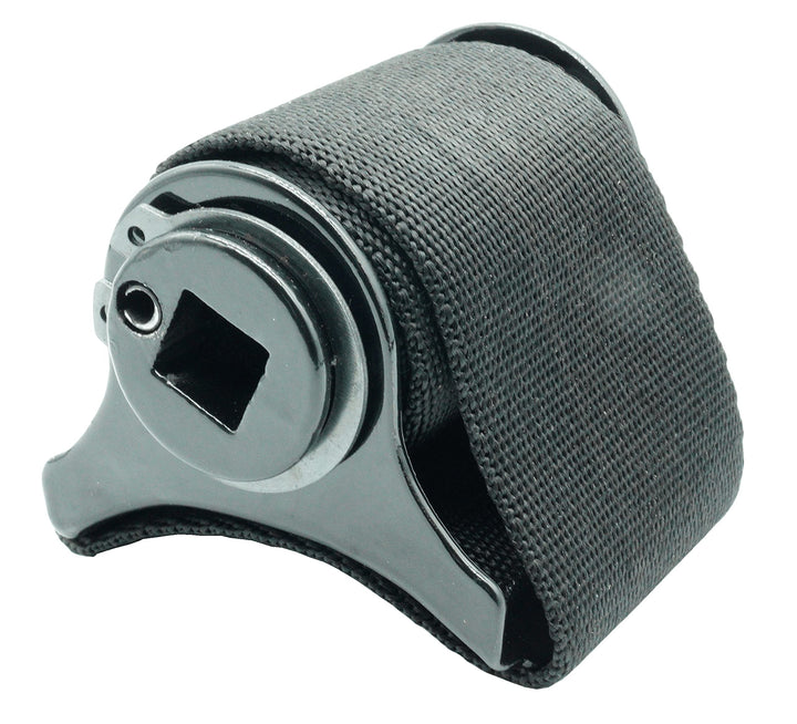 Dsnaduo strap wrench front view showing durable strap and handle, reliable grip