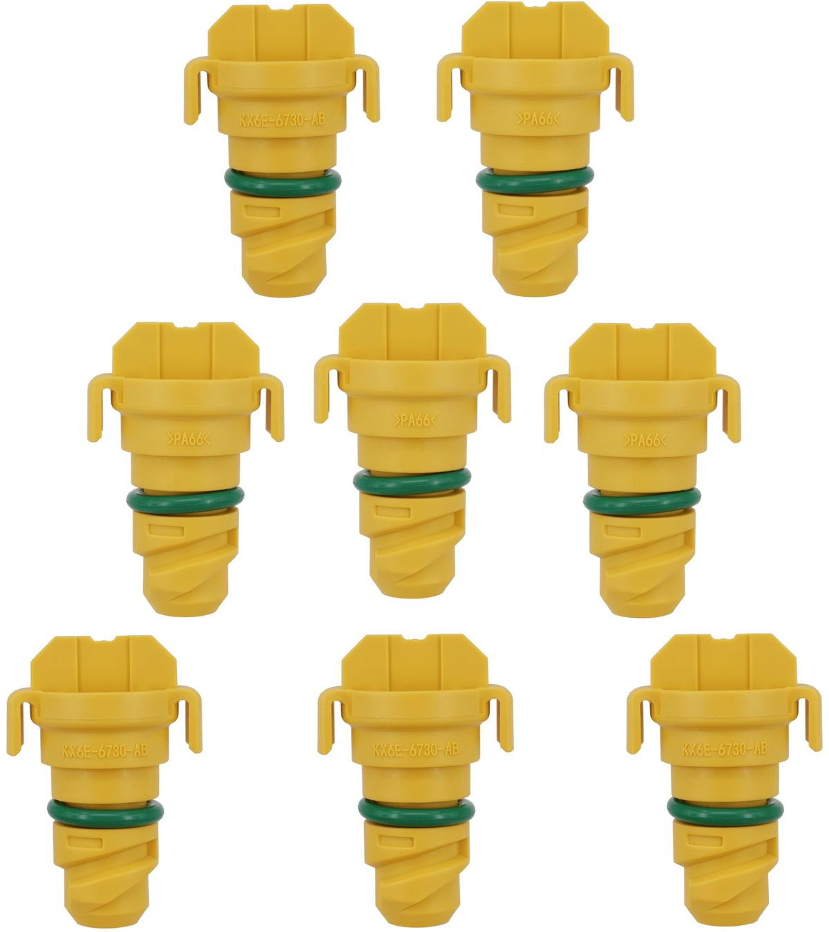 Dsnaduo front packaging shown with eight aftermarket drain plugs, simplifies maintenance