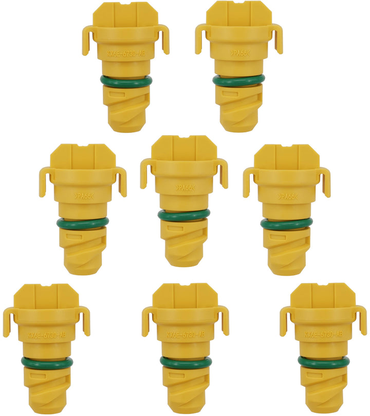 Dsnaduo front packaging shown with eight aftermarket drain plugs, simplifies maintenance