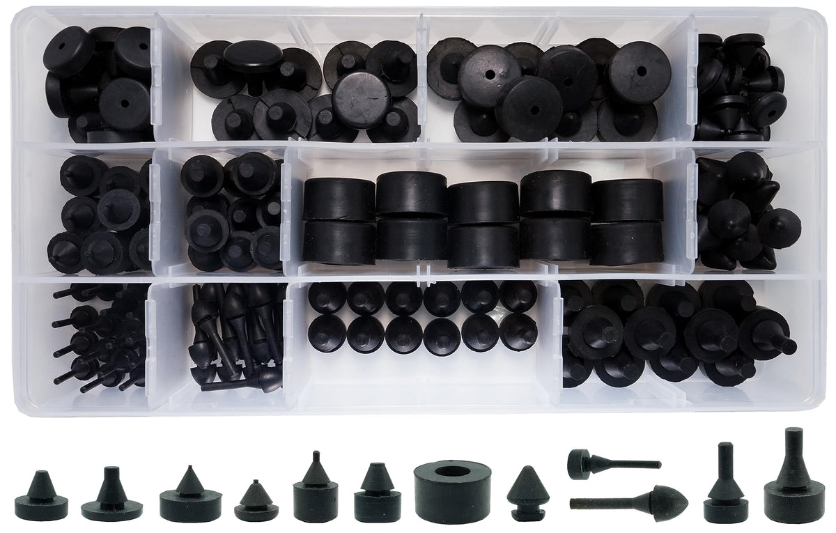 Dsnaduo bumpers held in hand to show scale and fit for small trim parts benefit: accurate sizing