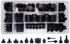 Dsnaduo bumpers held in hand to show scale and fit for small trim parts benefit: accurate sizing