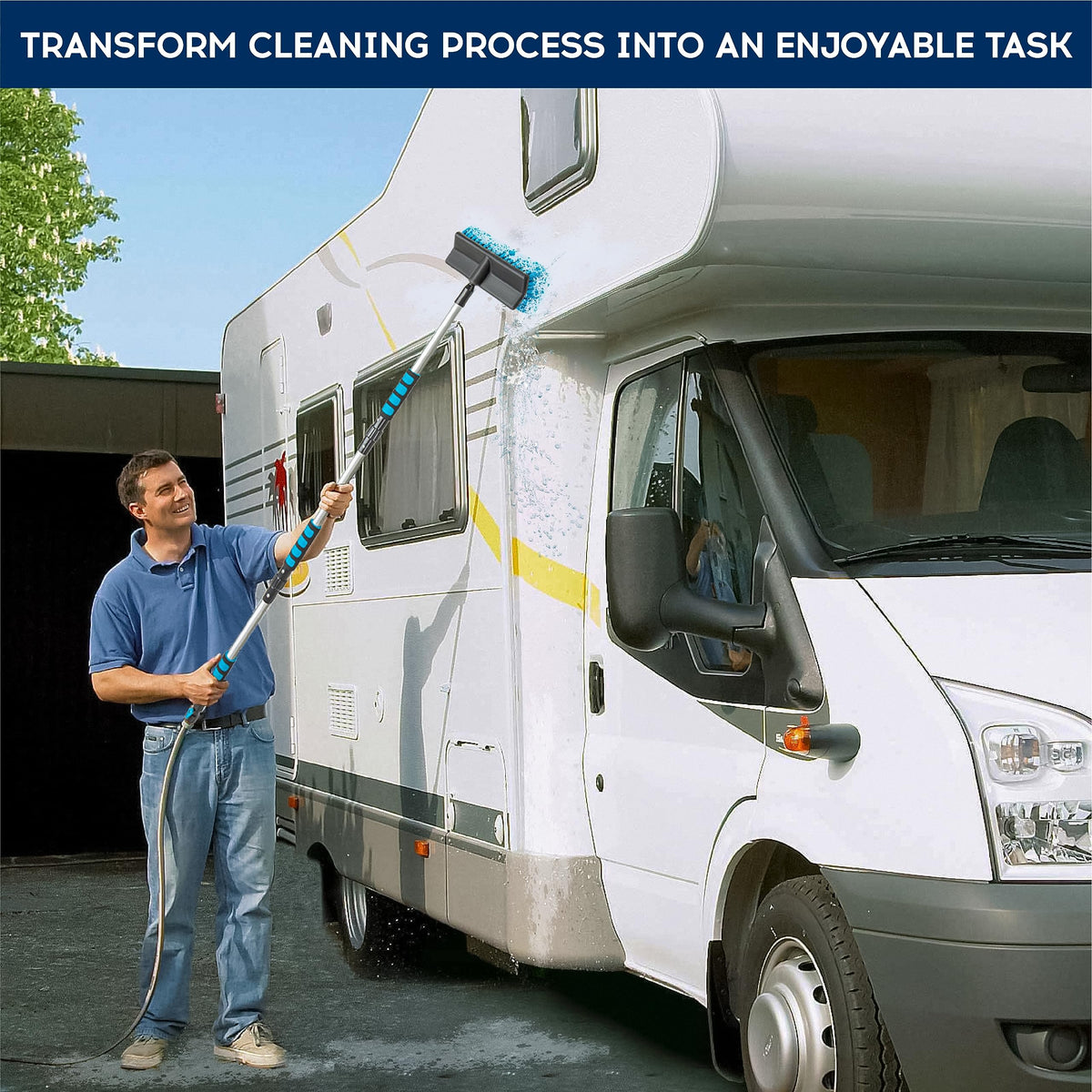 DSV Standard detached brush and handle parts for compact storage