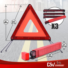DSV Standard folded triangle inside compact case for easy storage