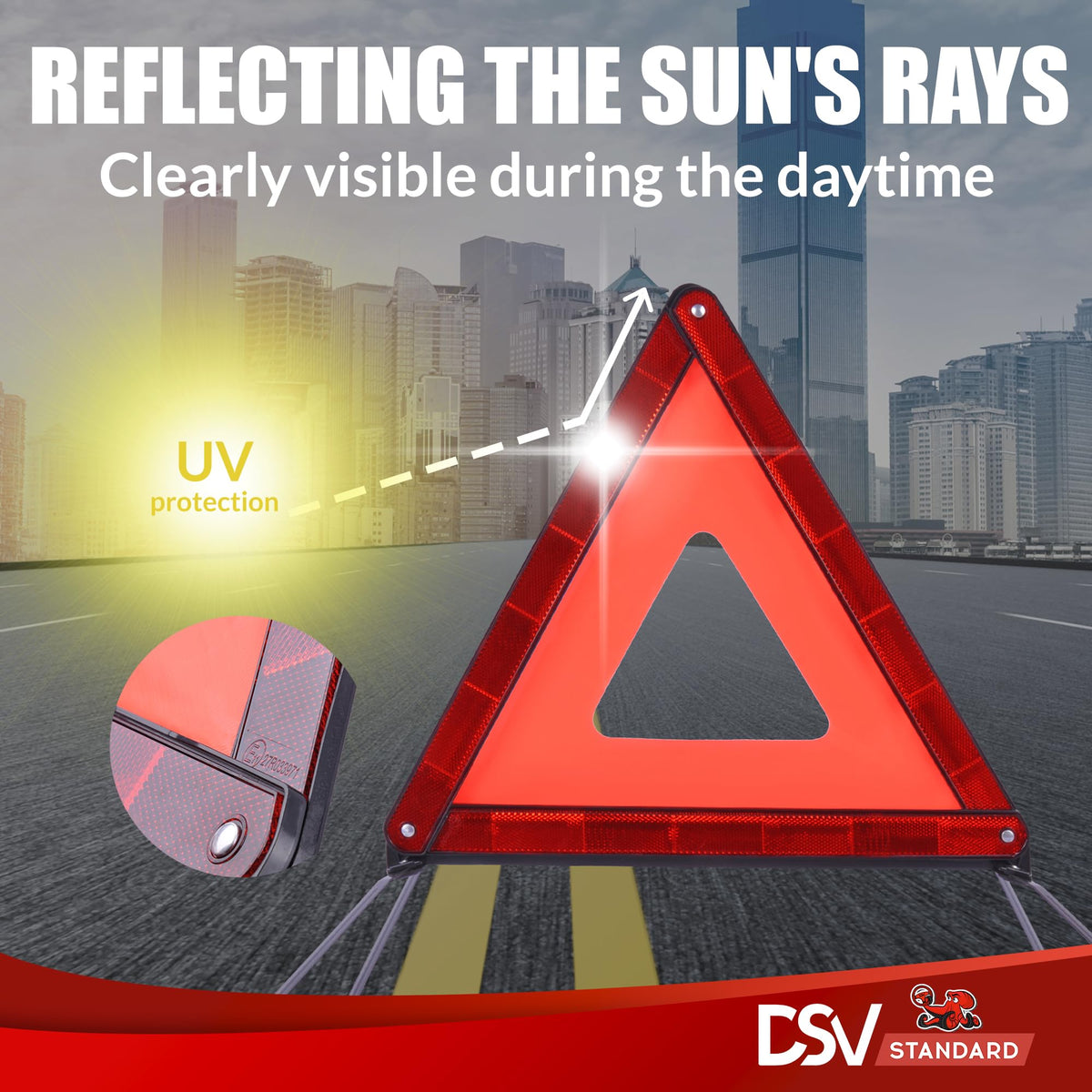 DSV Standard metal leg and rubber foot close-up for improved stability