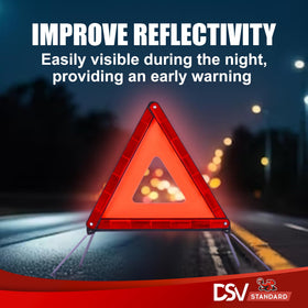 DSV Standard red reflective panel detail boosting nighttime visibility