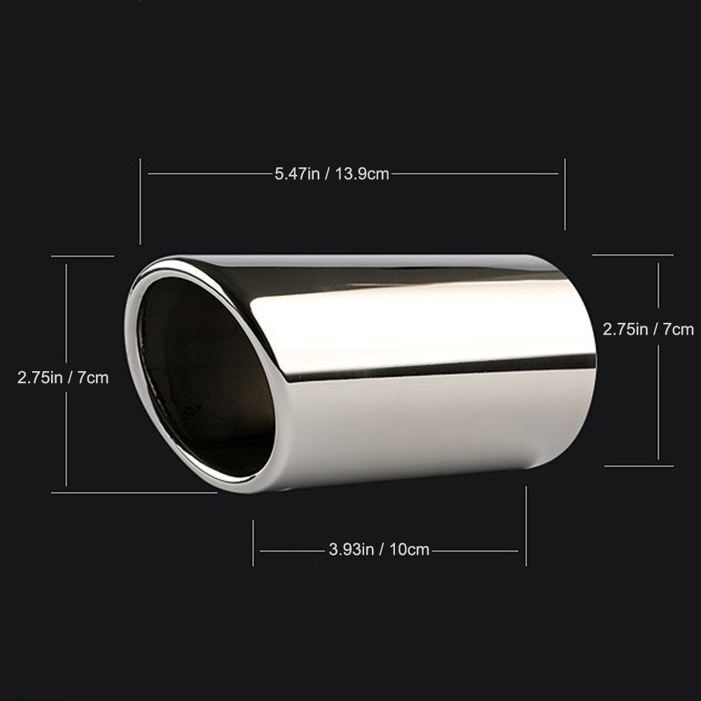 Dsycar exhaust tips installed on VW Jetta rear improving rear appearance