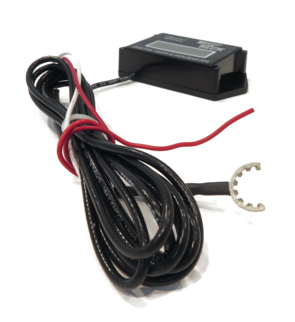 DTI Tiny Tach TT2B mounted on a small engine demonstrating secure installation benefit