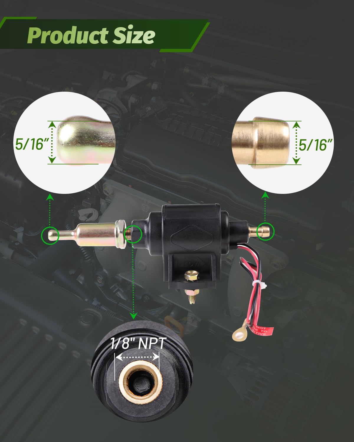 DTMAP close-up of barb inlet and outlet displaying secure 5/16" hose fit and leak resistance