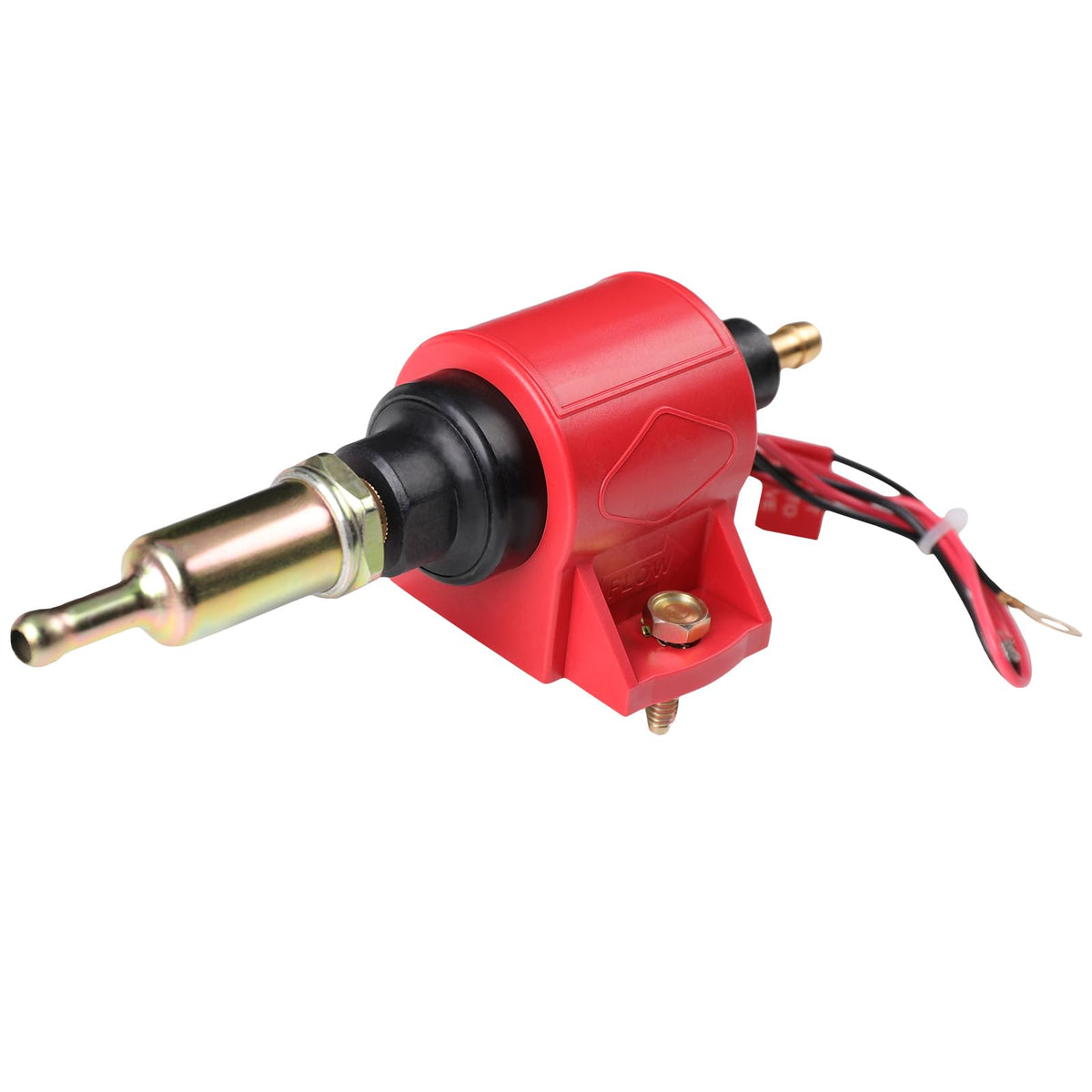 DTMAP front view of inline fuel pump showing compact design and reliable fit