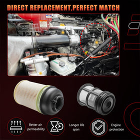 Dtomi filters installed on Freightliner engine demonstrating correct fitment