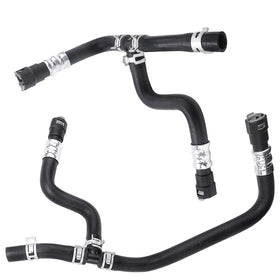 Dtomi front view of heater hose assembly showing fit and alignment benefits