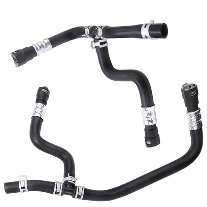 Dtomi front view of heater hose assembly showing fit and alignment benefits
