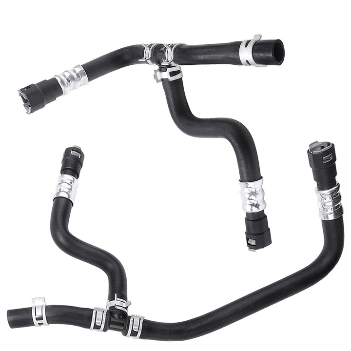 Dtomi front view of heater hose assembly showing fit and alignment benefits