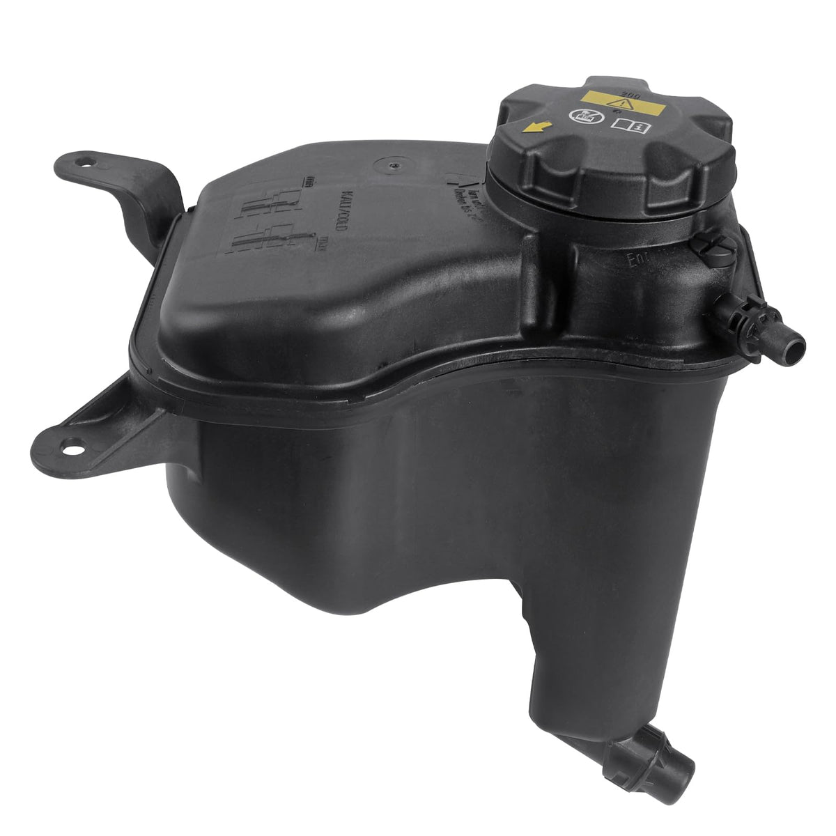 Dtomi reservoir front view showing tank shape and mounting flanges for accurate fit