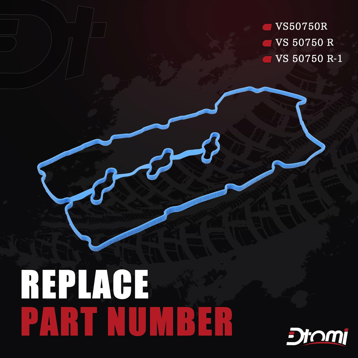 Dtomi close-up of gasket seal profile showing precise edges for improved leak resistance